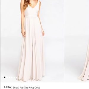 Show me your MuMu neutral light beige maxi dress